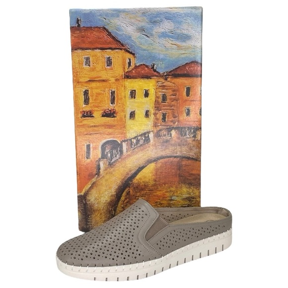 Bella Vita Refresh Taupe Leather Comfort Womens Mules Size 6M - Picture 12 of 12